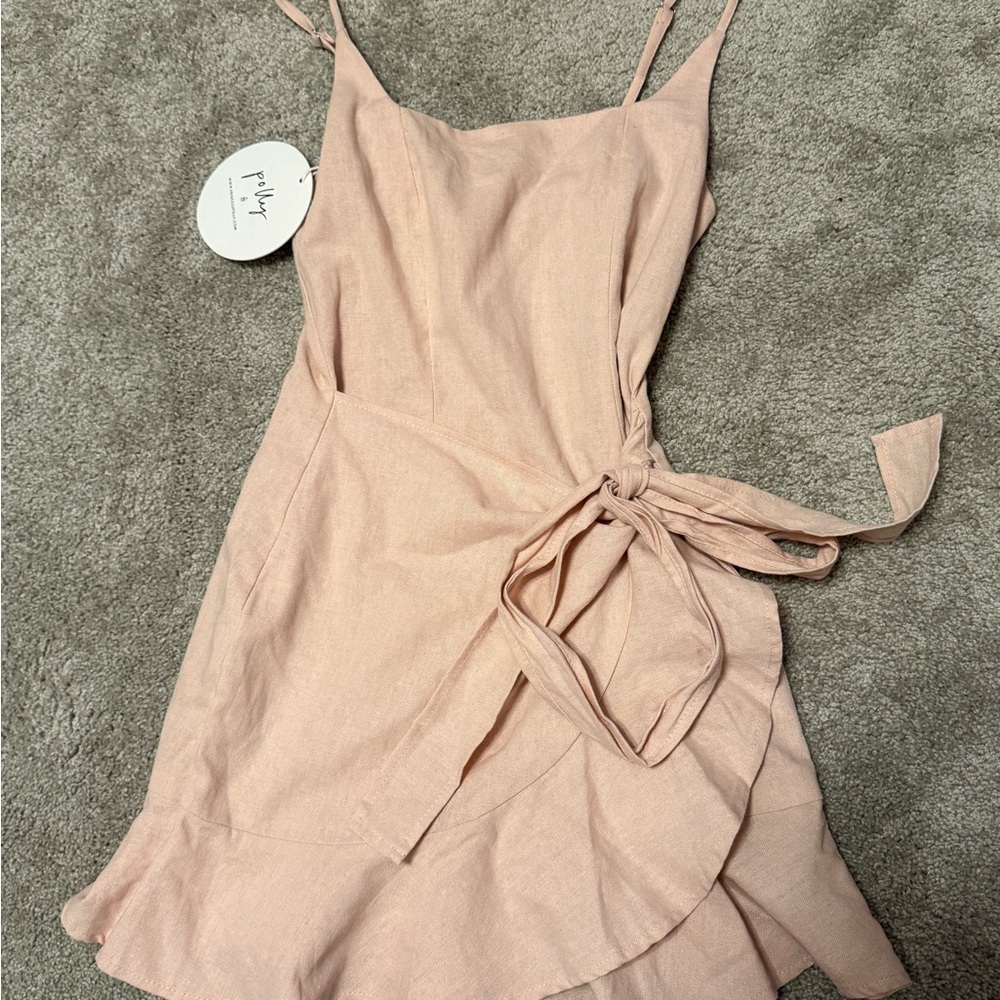 Princess Polly Blush Wrap Mini Dress